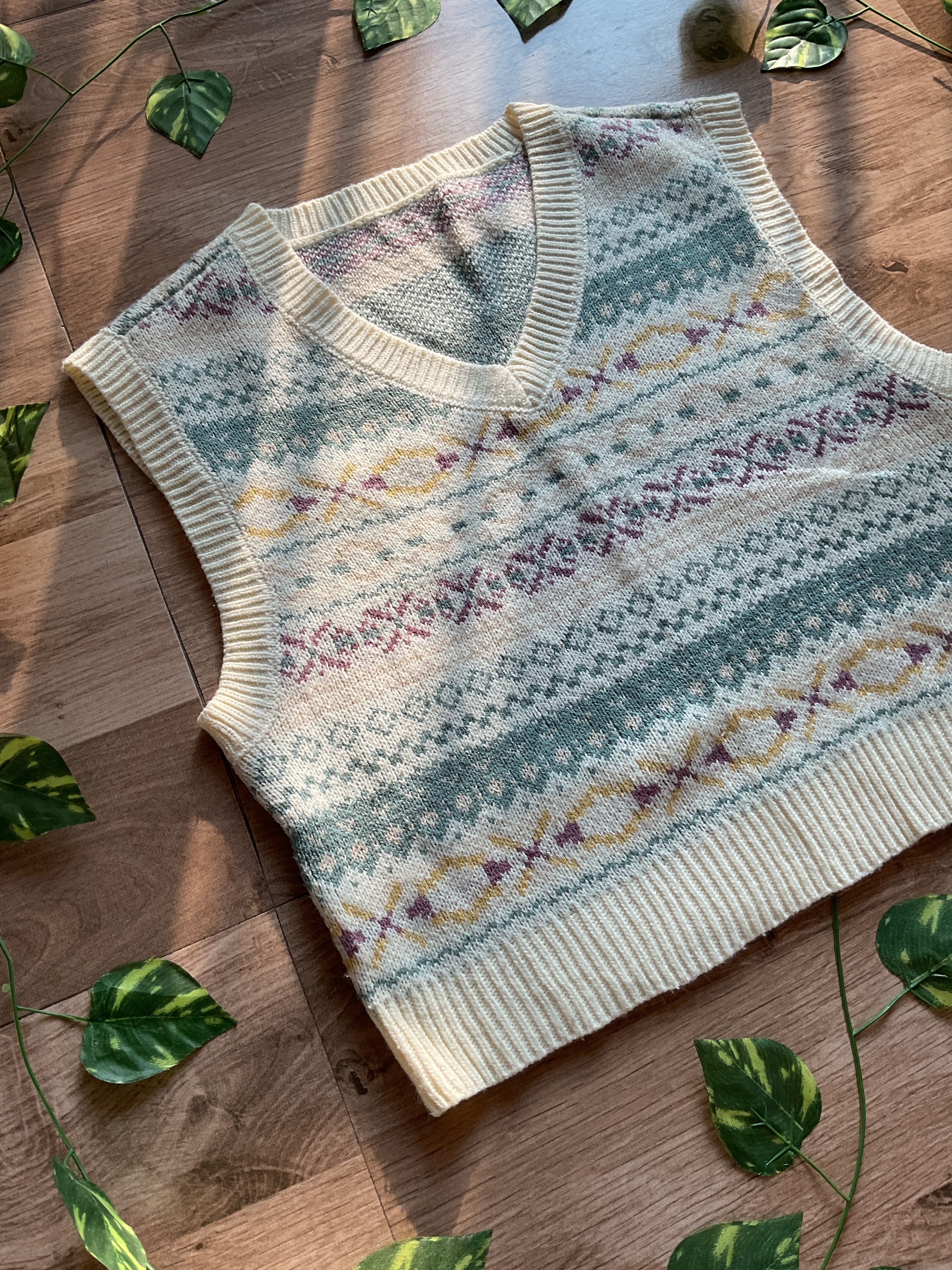 Pastel Knits Sweater Vest