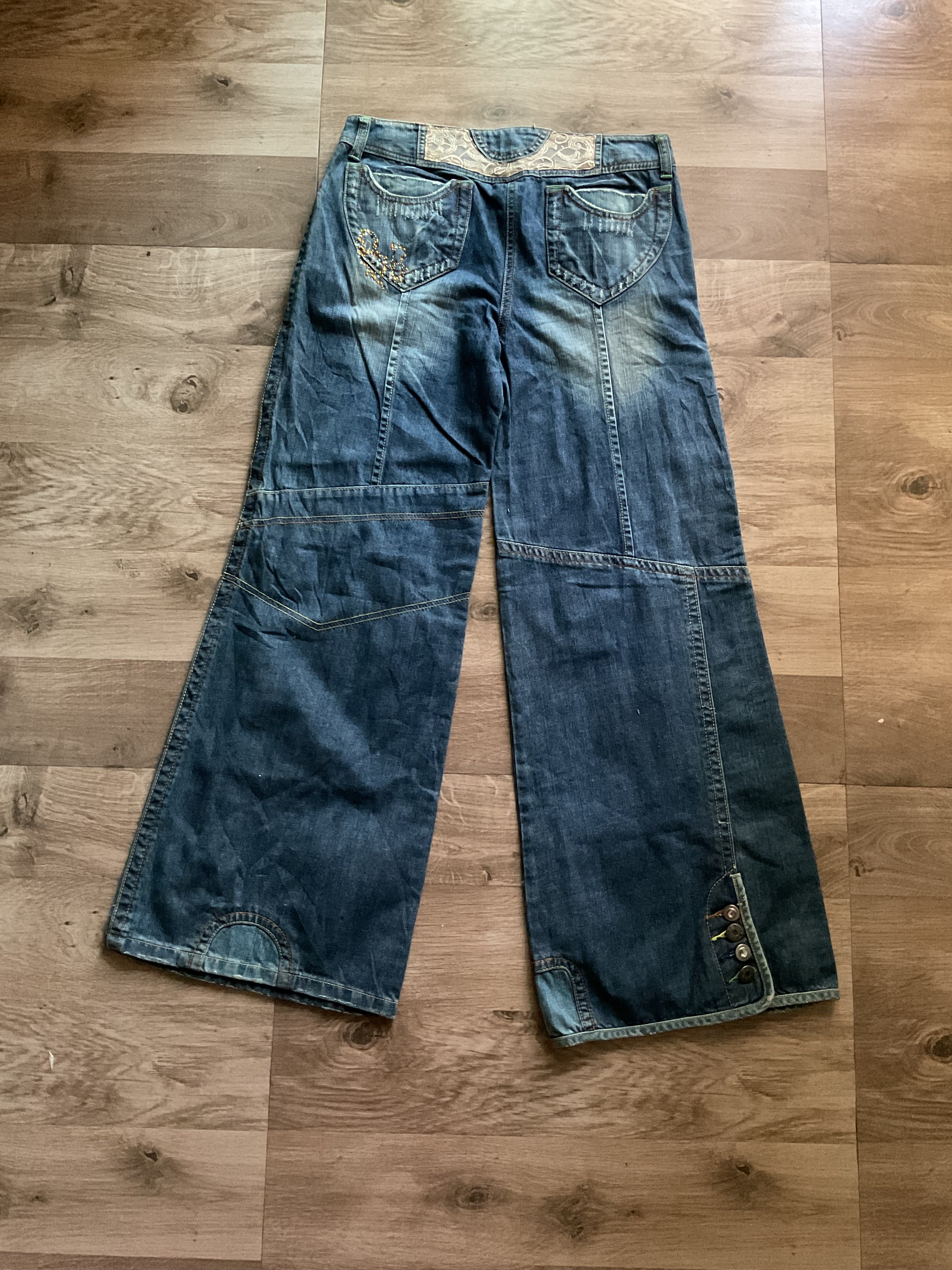 Y2K Denim Patchwork Jeans