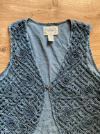 Floral Cut Details Vest