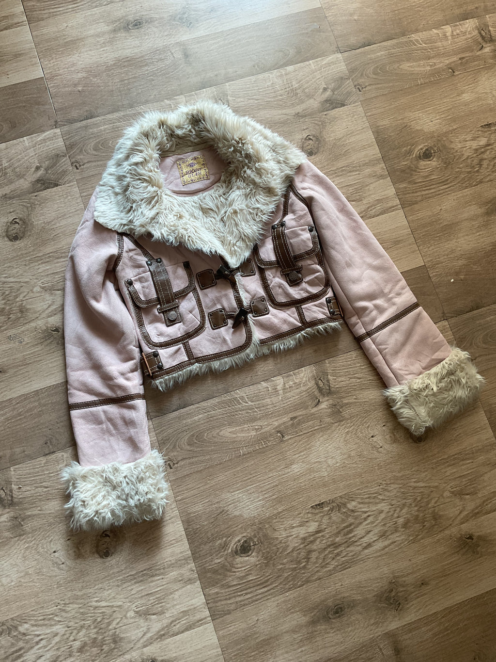 Pink Faux Suede Jacket