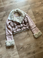 Pink Faux Suede Jacket