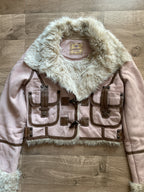 Pink Faux Suede Jacket