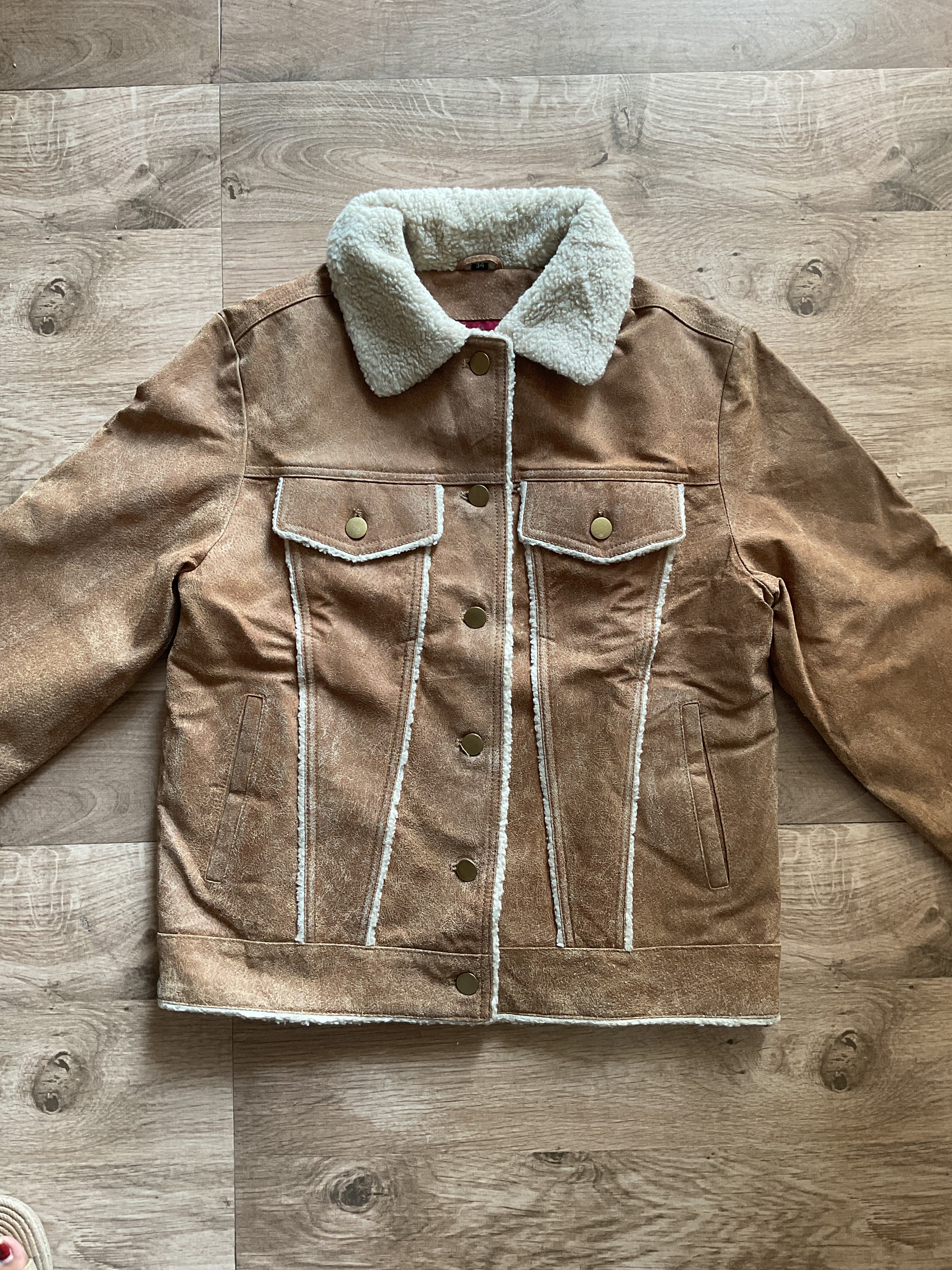 Poly-Suede Faded Brown Jacket