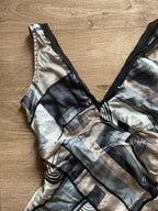 Abstract Satin Girl Top