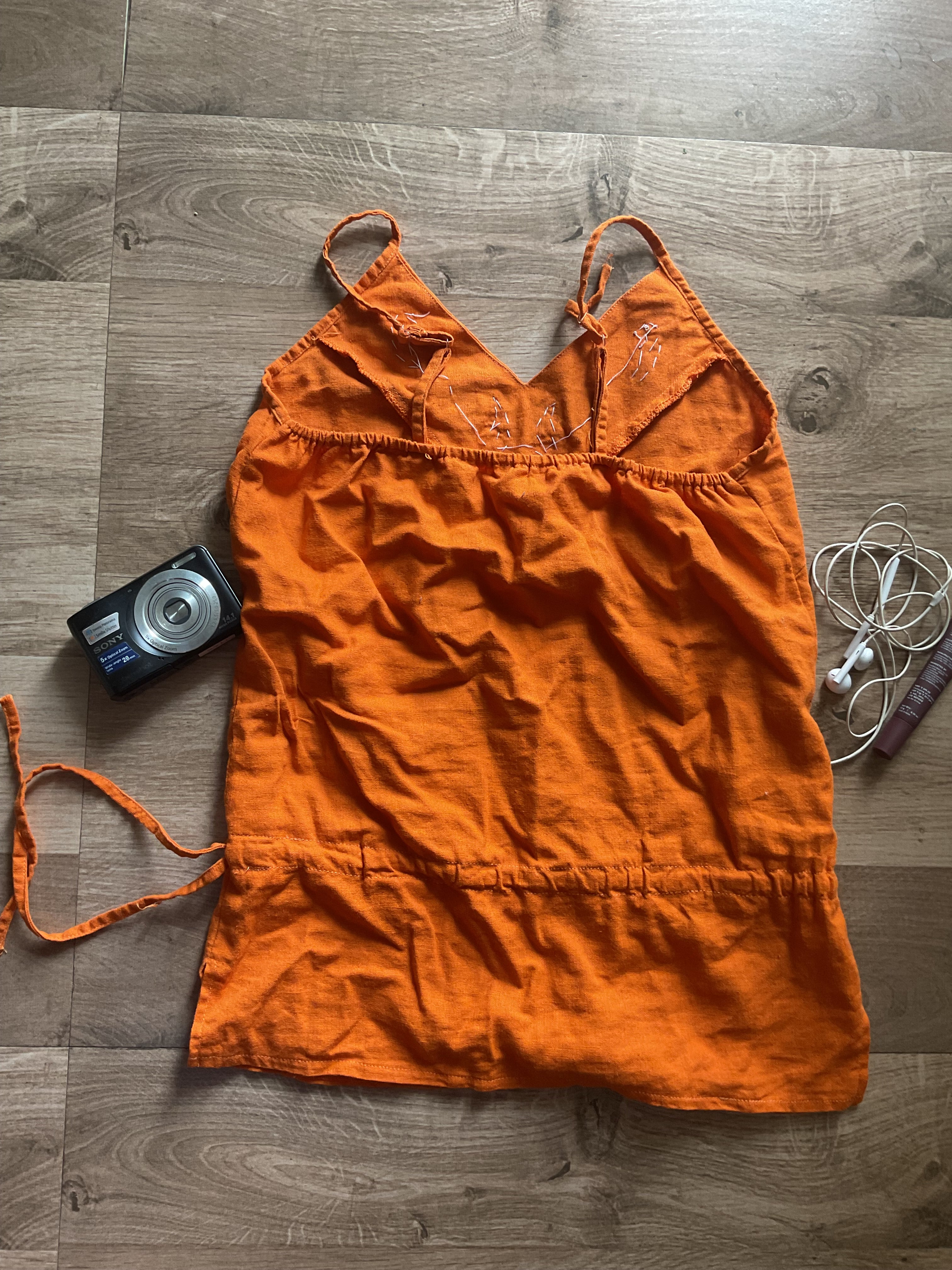 Beadwork Orange Cami