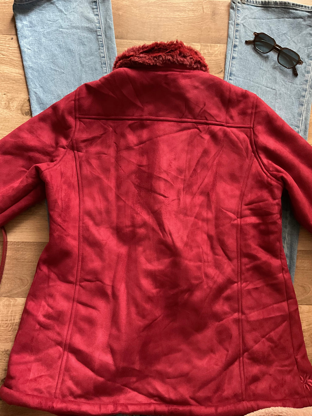 Red Romantics Suede Overcoat