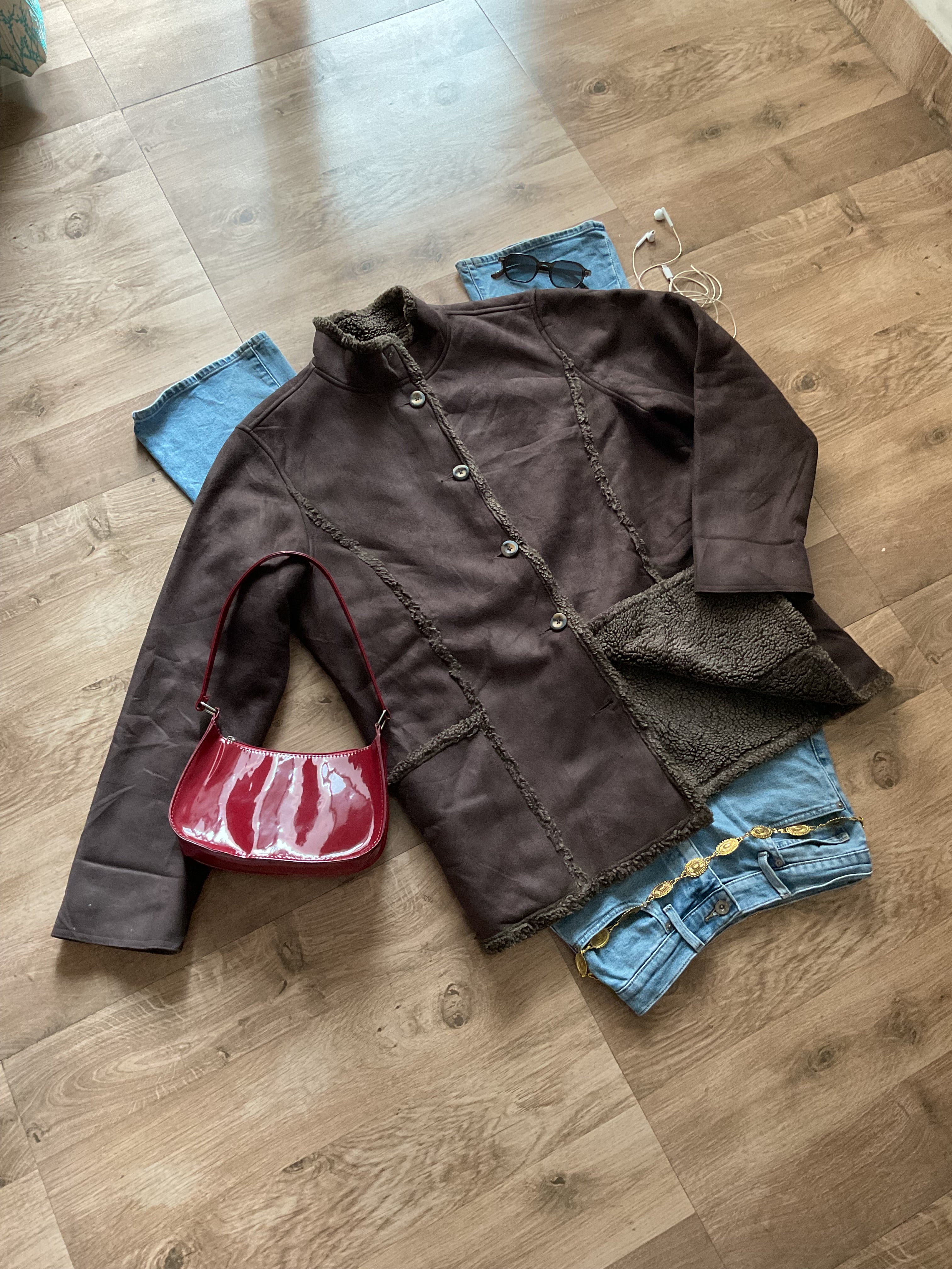 Wrap Me Up Brown Suede Coat