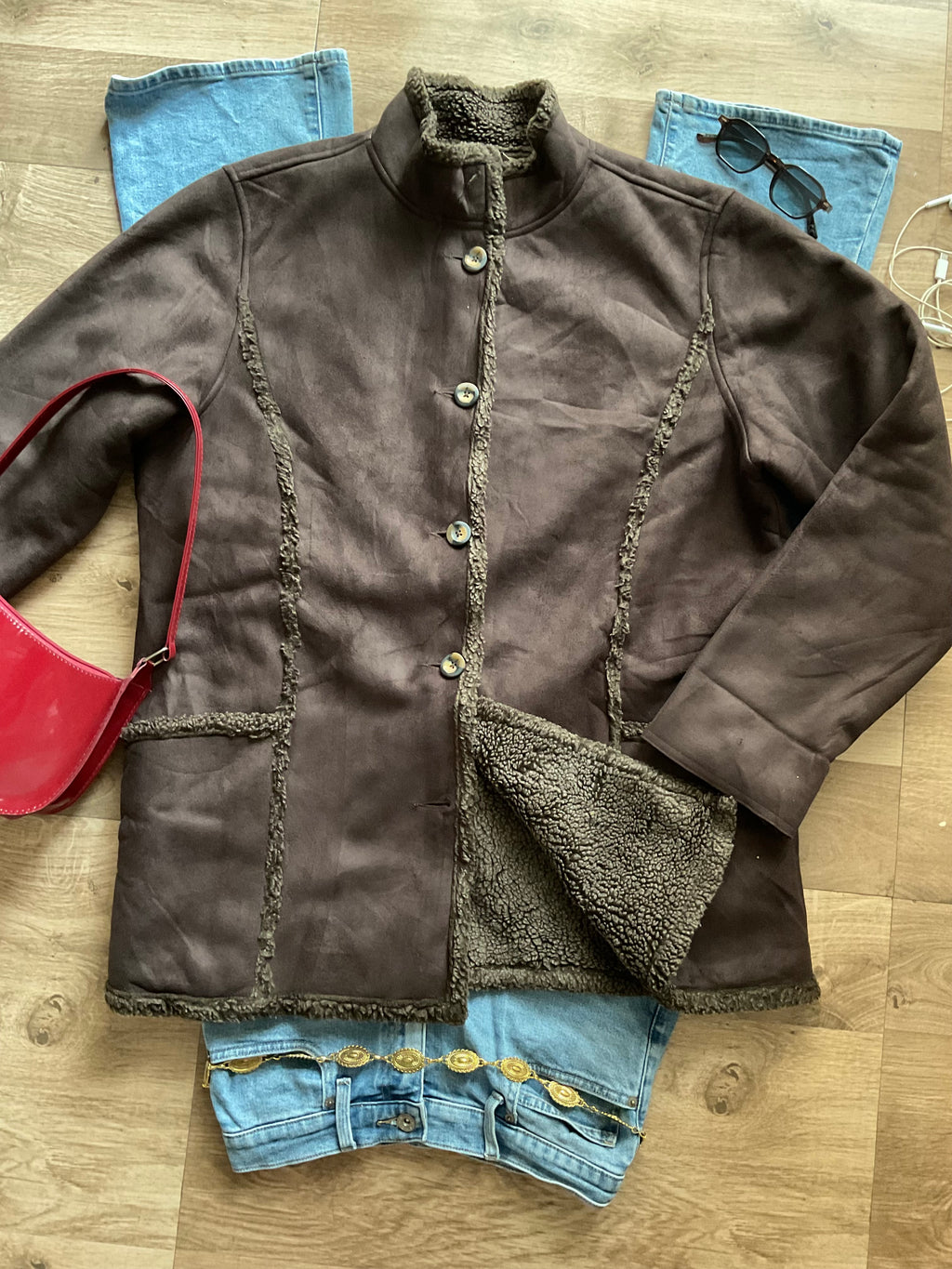 Wrap Me Up Brown Suede Coat