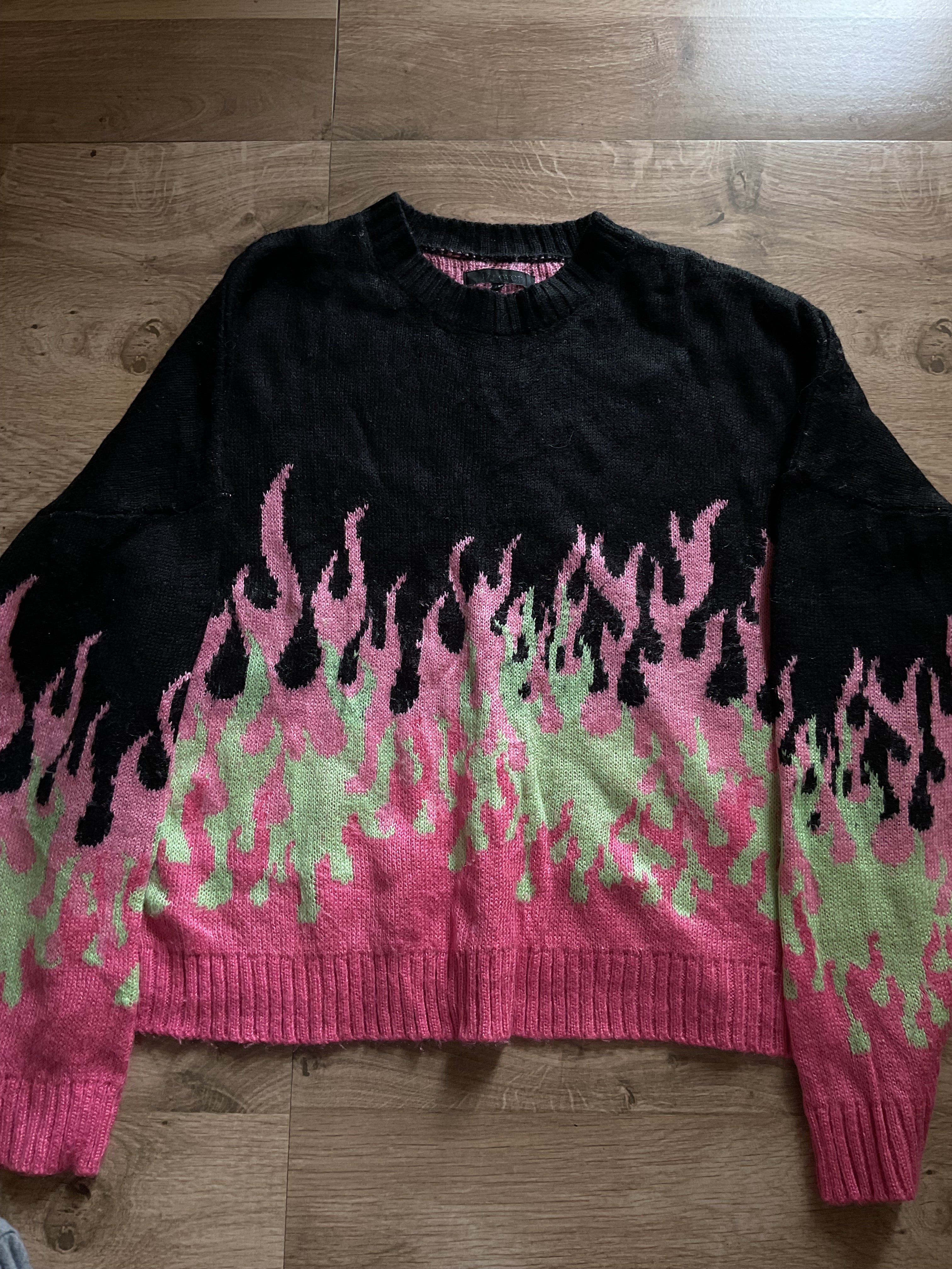 Baby Pink Flames Sweater