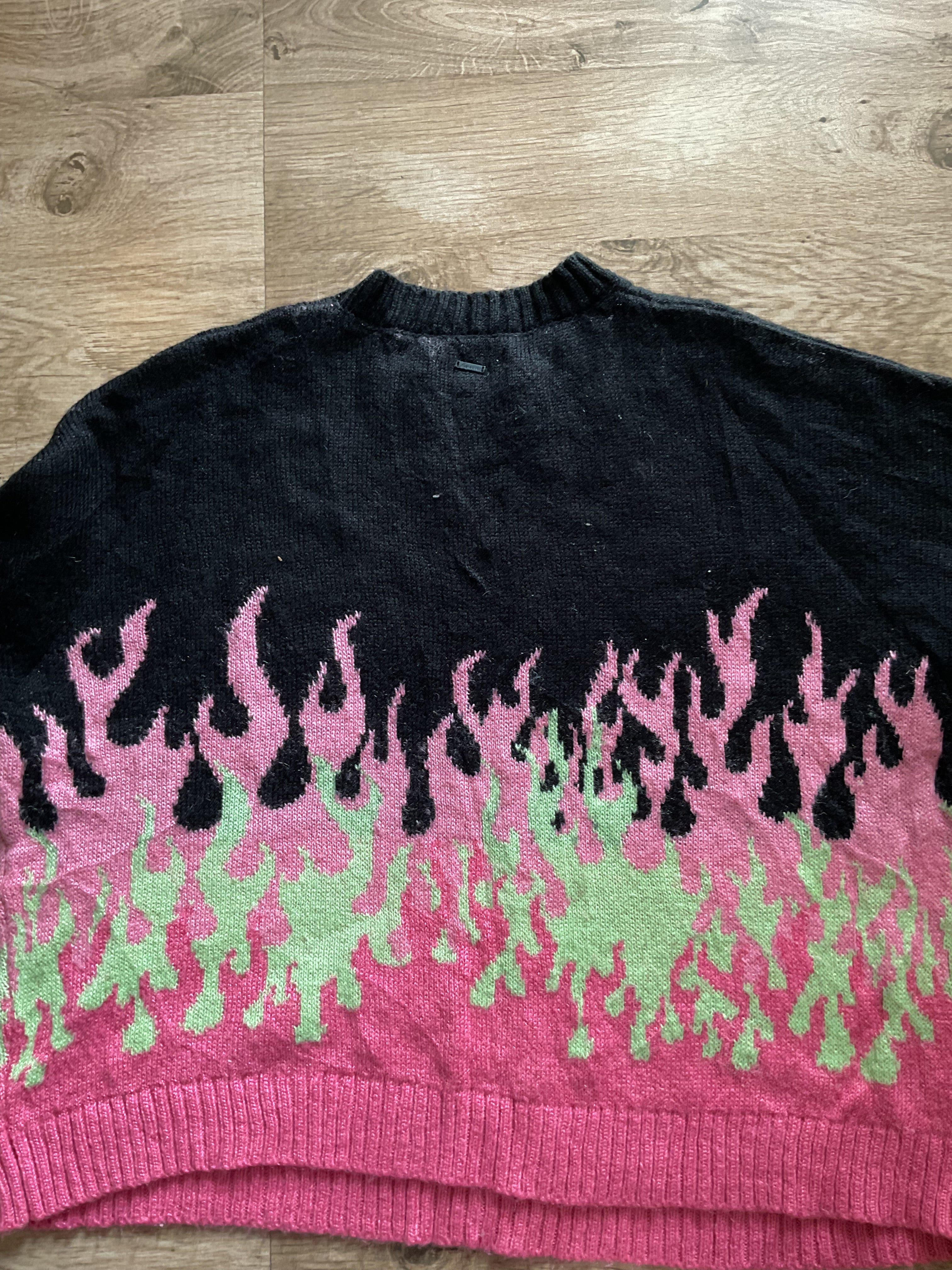 Baby Pink Flames Sweater