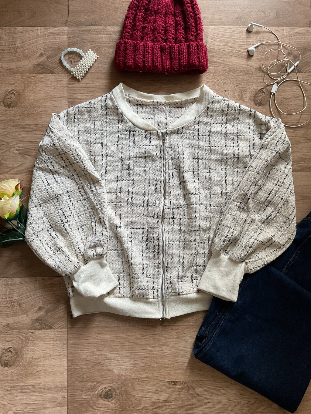 Checker Zip Up