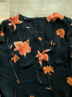 Shoulder Pad Floral Top