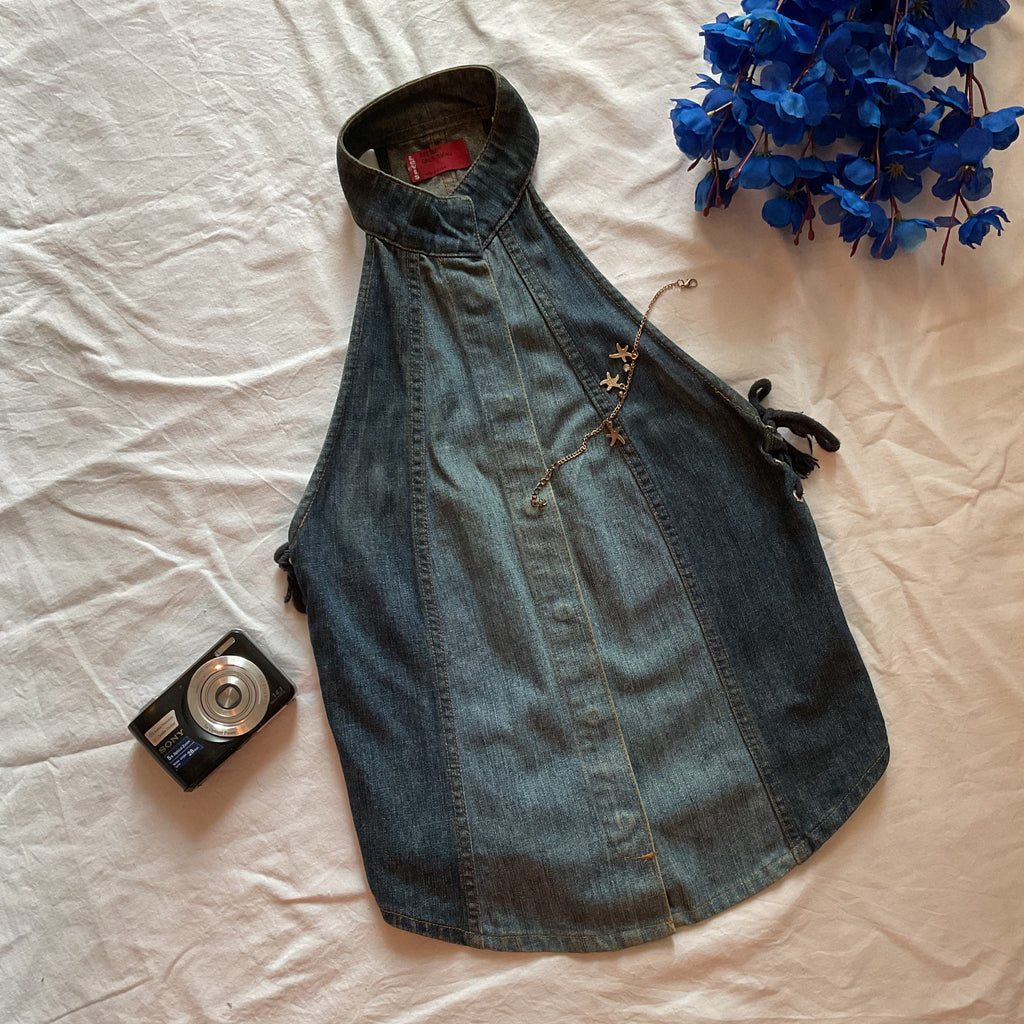 L*vi's Halter Denim Waistcoat