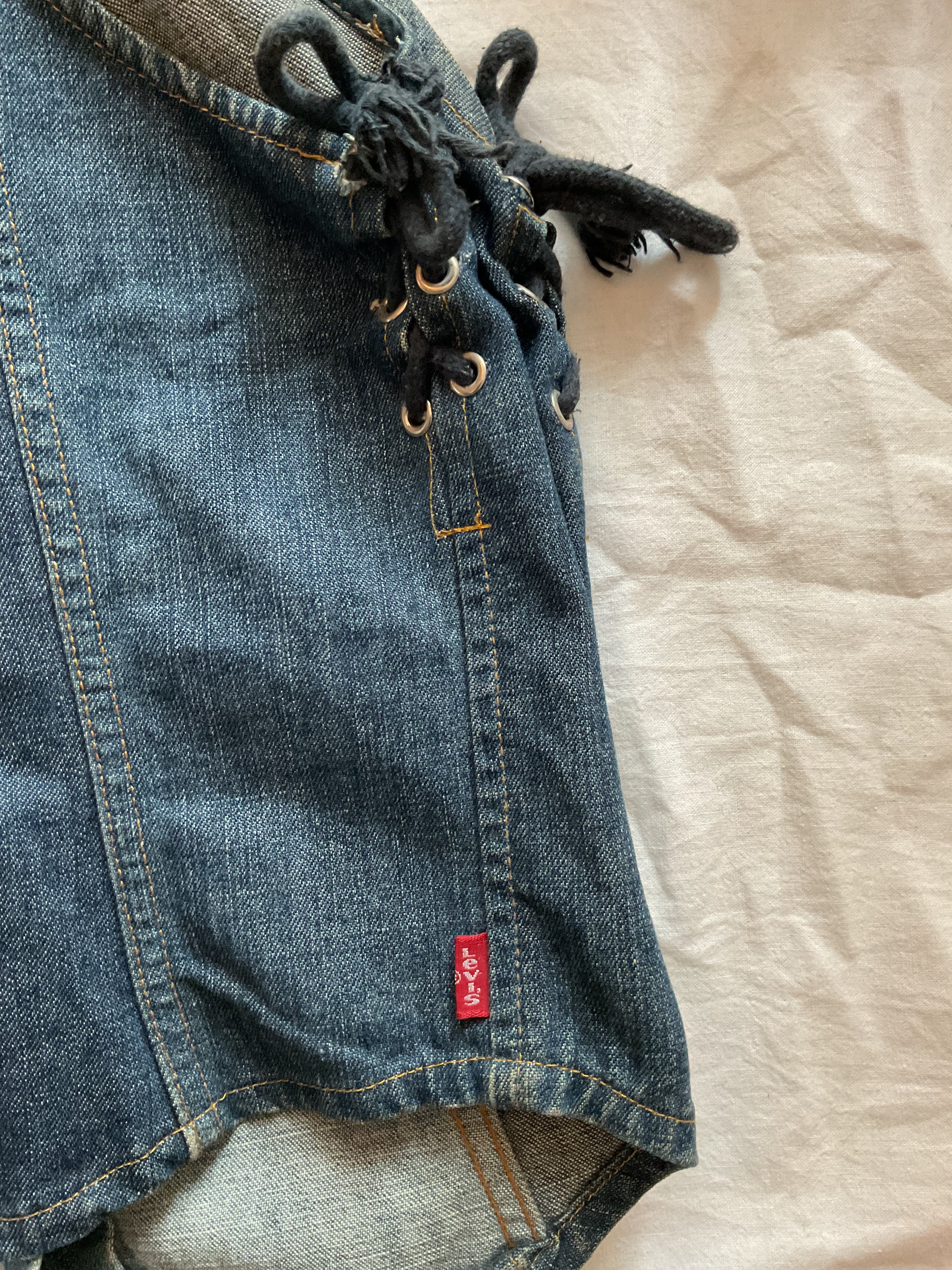 L*vi's Halter Denim Waistcoat