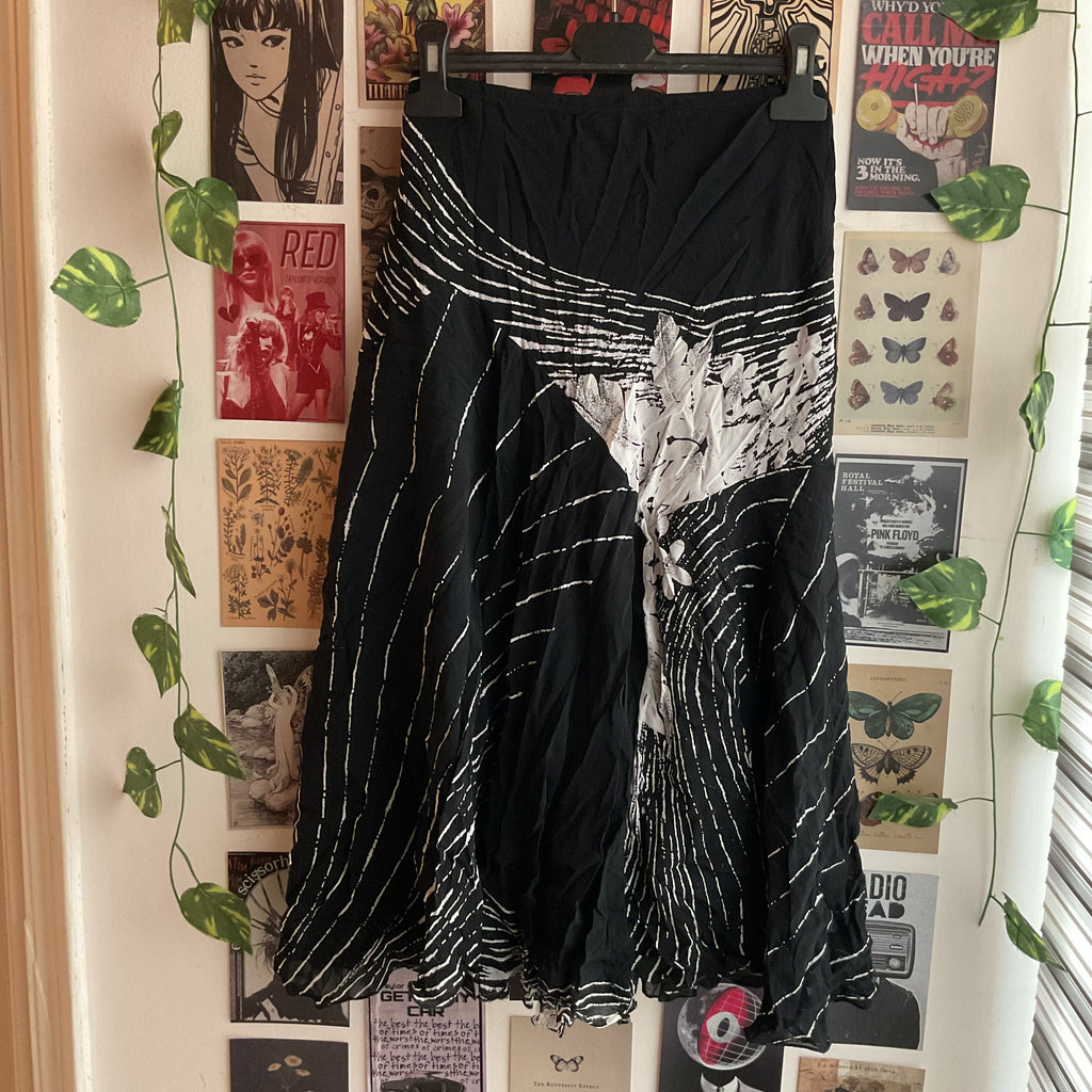 Ink Bloom Midi Skirt