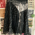 Ink Bloom Midi Skirt