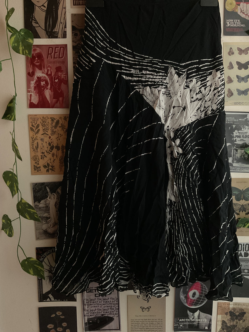 Ink Bloom Midi Skirt