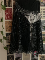 Ink Bloom Midi Skirt