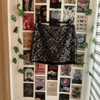 F*rver21 Noir Sequin Skirt