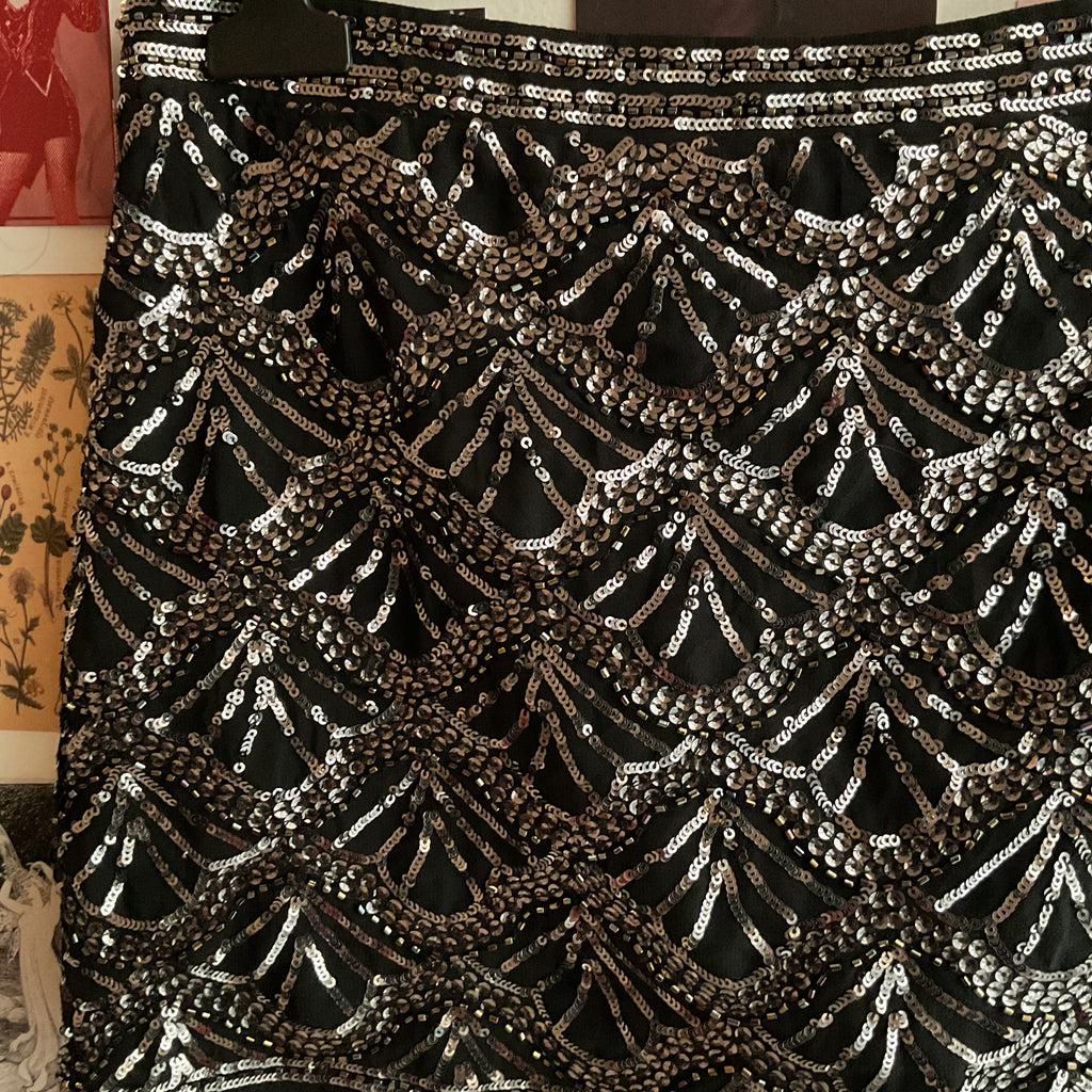 F*rver21 Noir Sequin Skirt