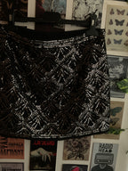 F*rver21 Noir Sequin Skirt