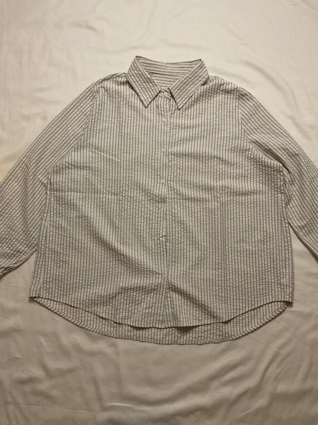 Waffle Stripe Oversized Shirt