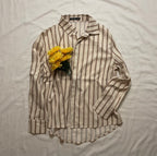 Mocha Satin Stripe Shirt