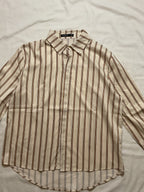 Mocha Satin Stripe Shirt