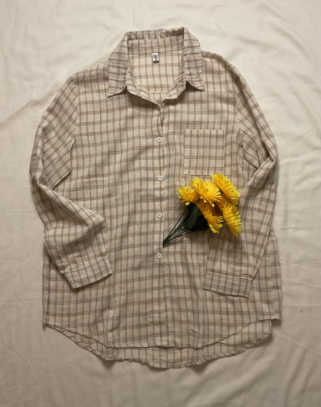 Cream Check Shirt