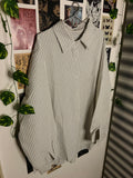 Waffle Stripe Oversized Shirt