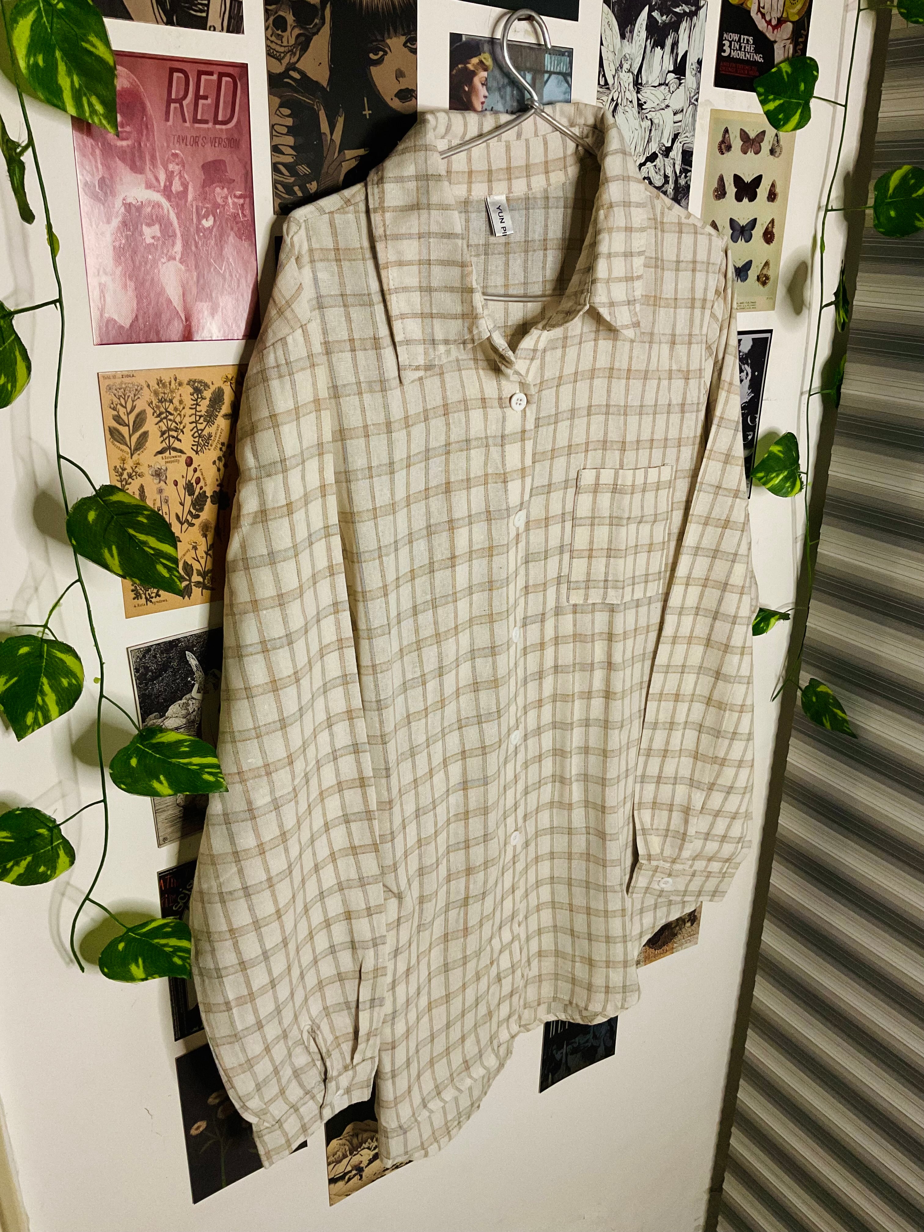 Cream Check Shirt