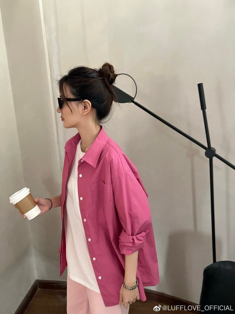 Magenta Oversized Shirt