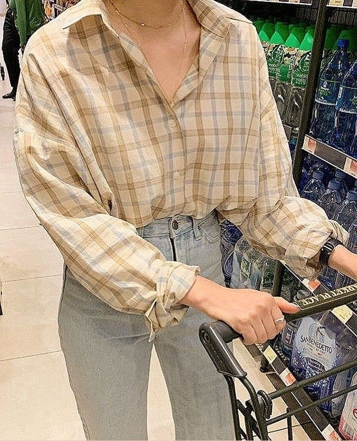 Cream Check Shirt