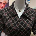 Plaid Print Shirt - Bust 36