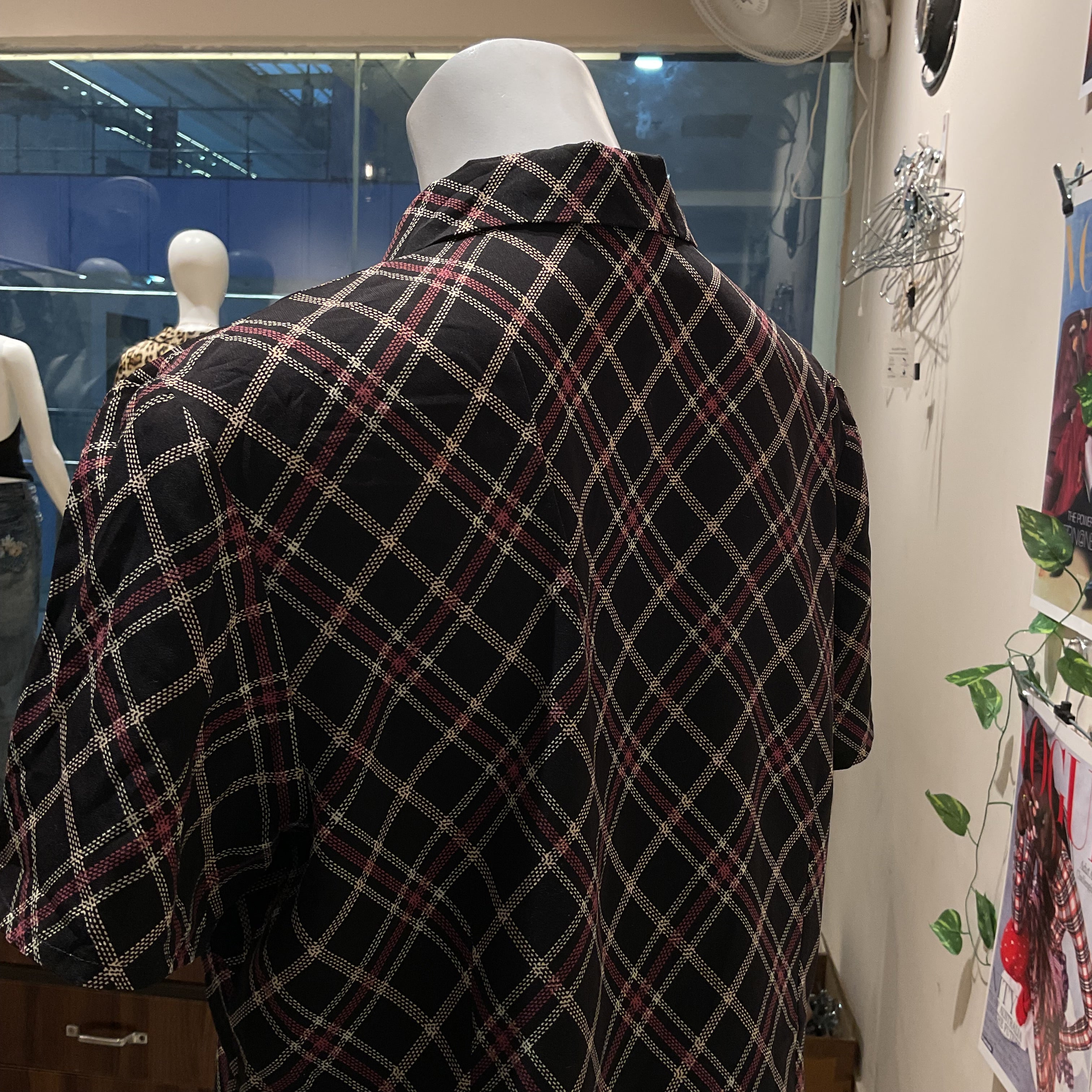 Plaid Print Shirt - Bust 36
