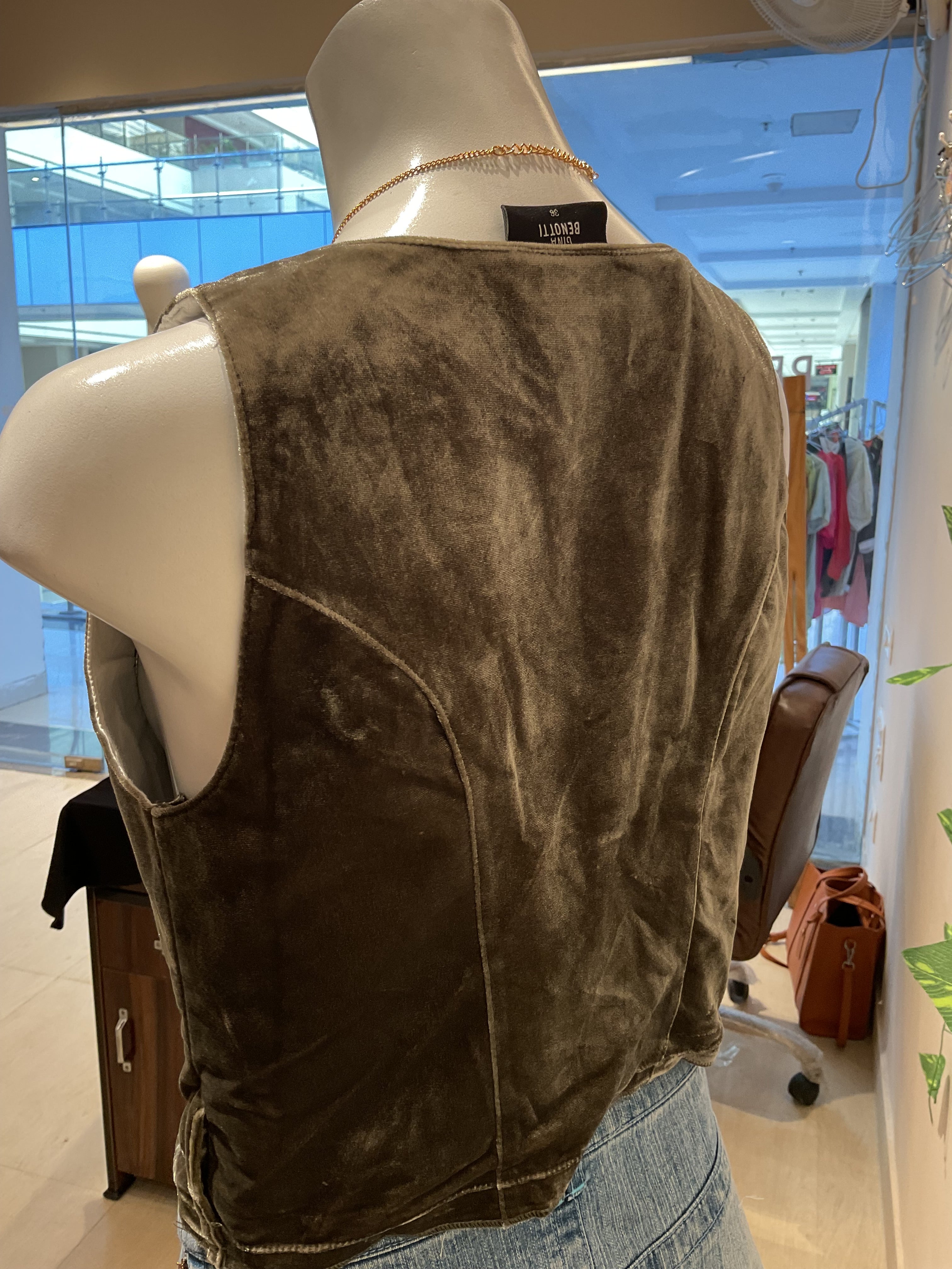 Velvet moss Waistcoat - bust 32