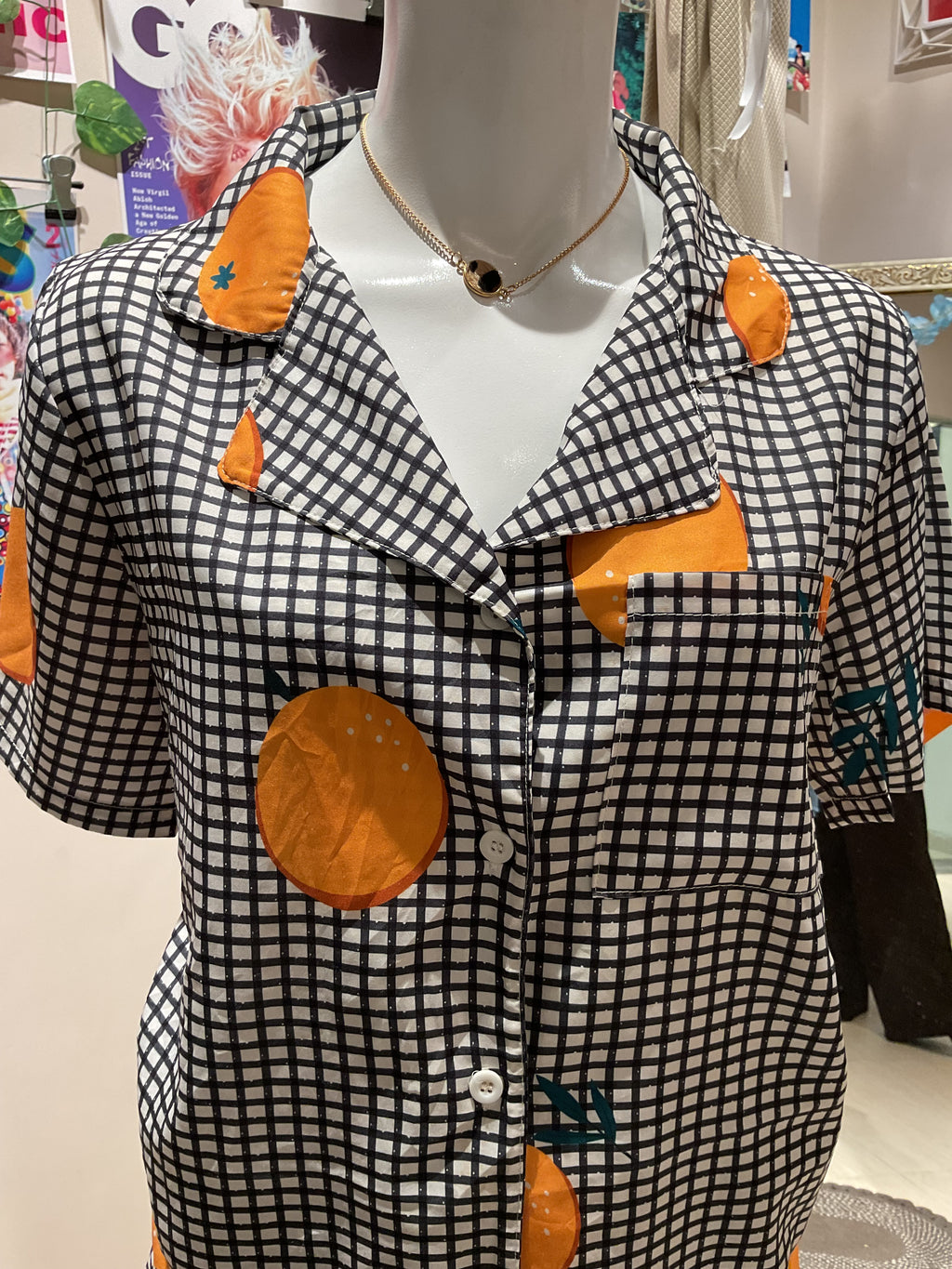 tangerine shirt - upto bust 38