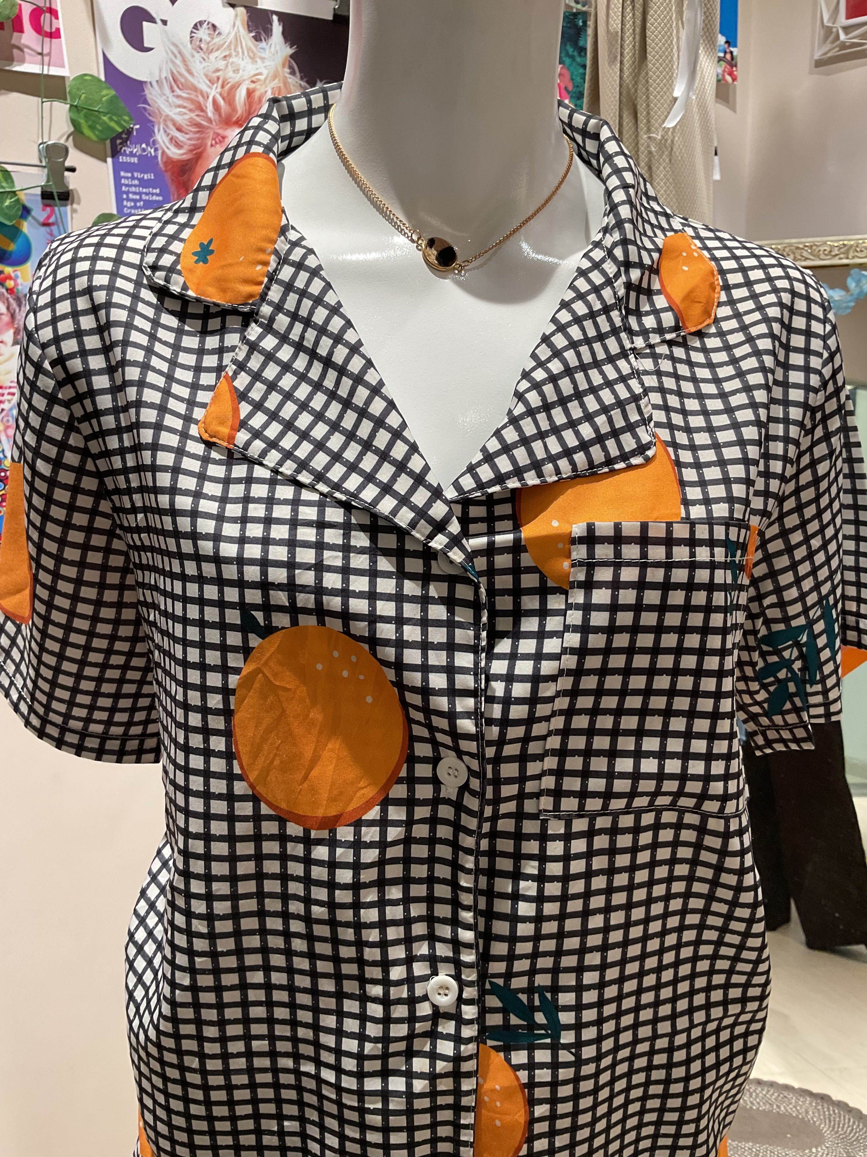 tangerine shirt - upto bust 38