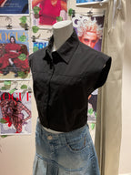 cropped button up - upto bust 38
