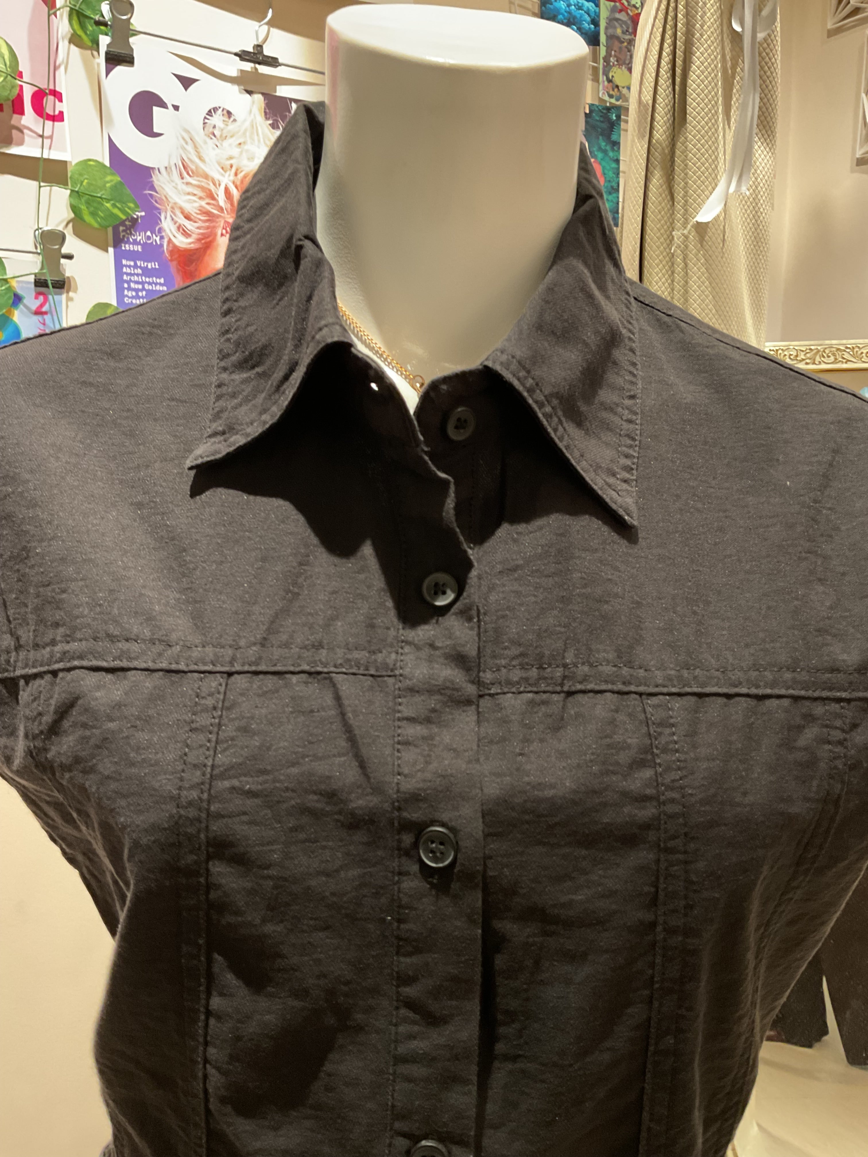 cropped button up - upto bust 38